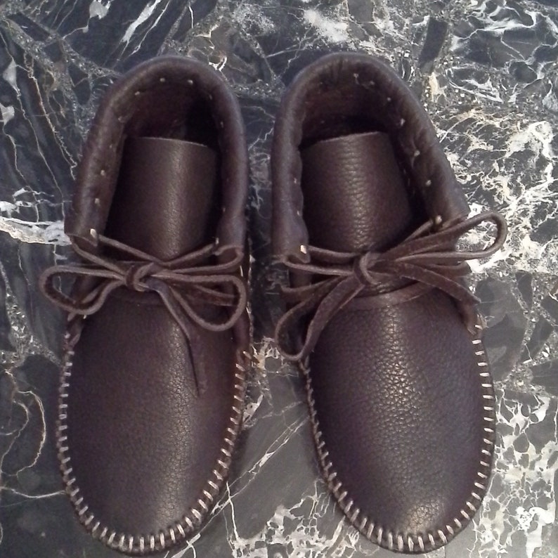 Buffalo Hide Moccasins Lined With Deerskin With a Double