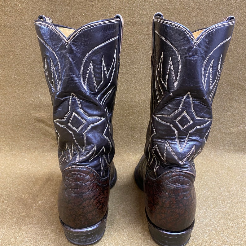 Tony Lama Cowboy Western Ranch Stitching Style 6180 Black
