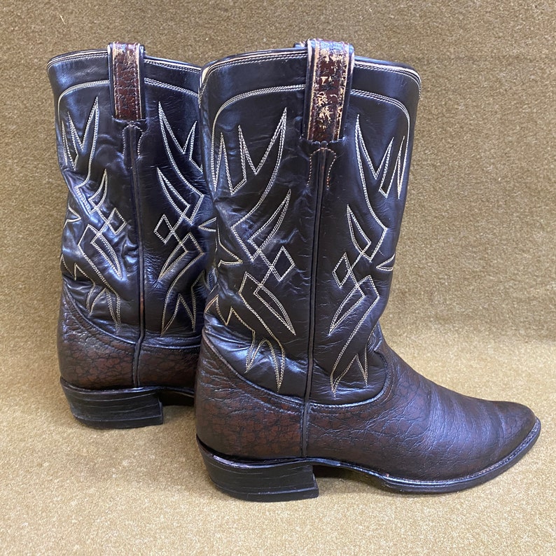Tony Lama Cowboy Western Ranch Stitching Style 6180 Black