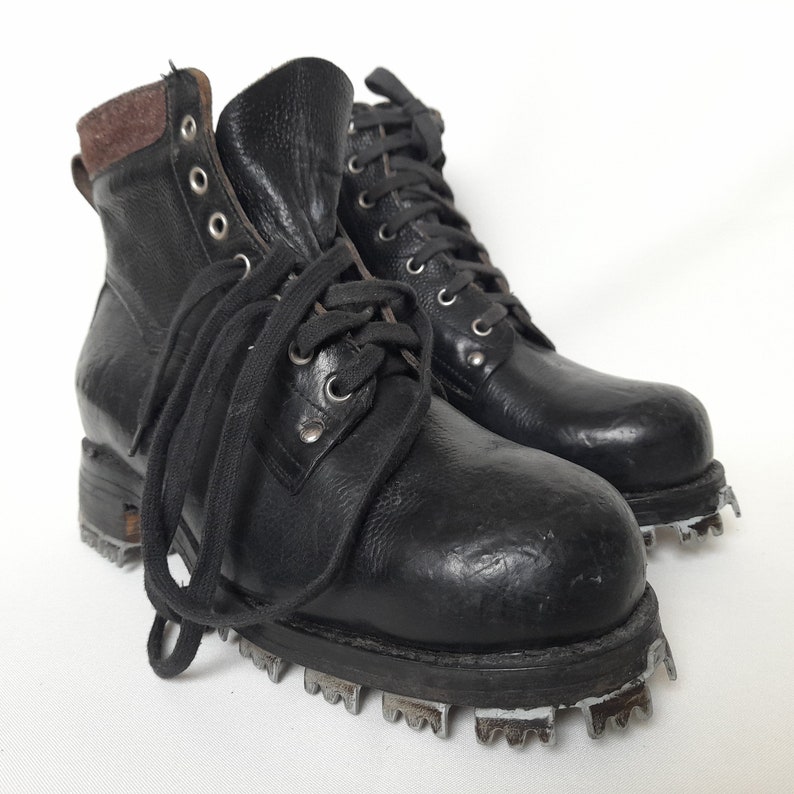 Vintage USSR Tricouni Climbing Boots tricouni Nails Leather