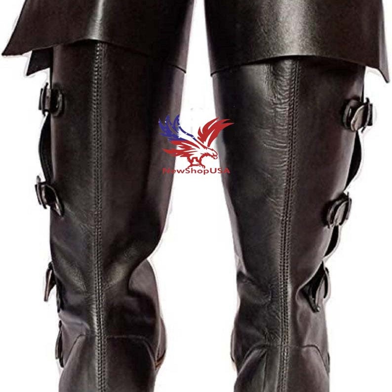 Medieval Leather Boots RENAISSANCE Viking Pirate Boots Mans