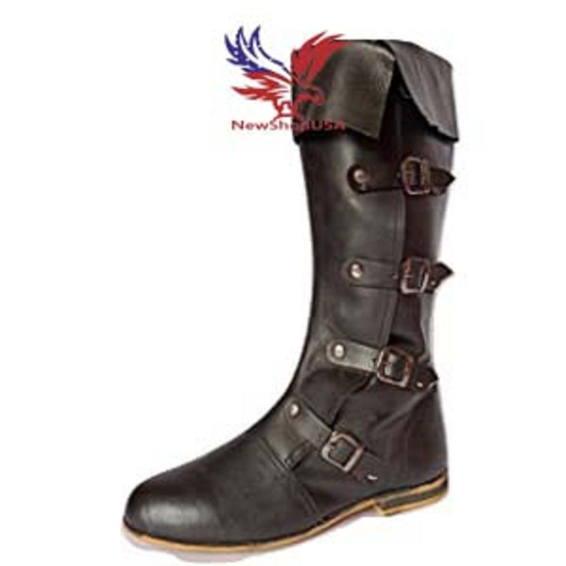 Medieval Leather Boots RENAISSANCE Viking Pirate Boots Mans