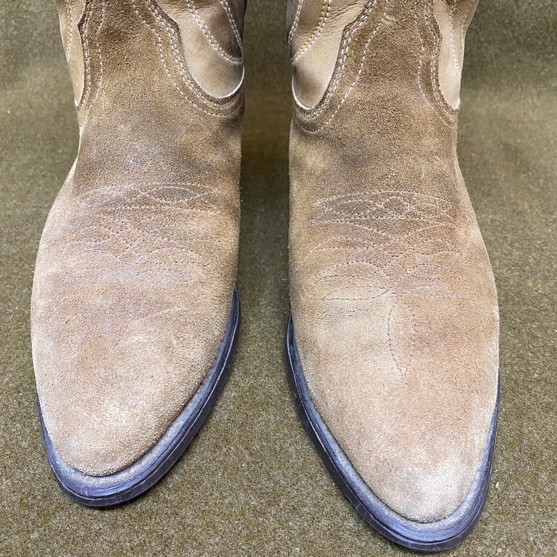 Durango Cowboy Rancher Farmer Brown Suede Leather Boots Size 6