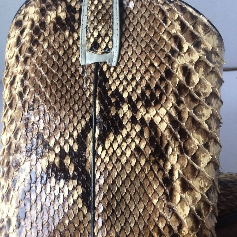 Genuine Snakeskin Vintage Boots sz 11 D Handmade Snakeskin