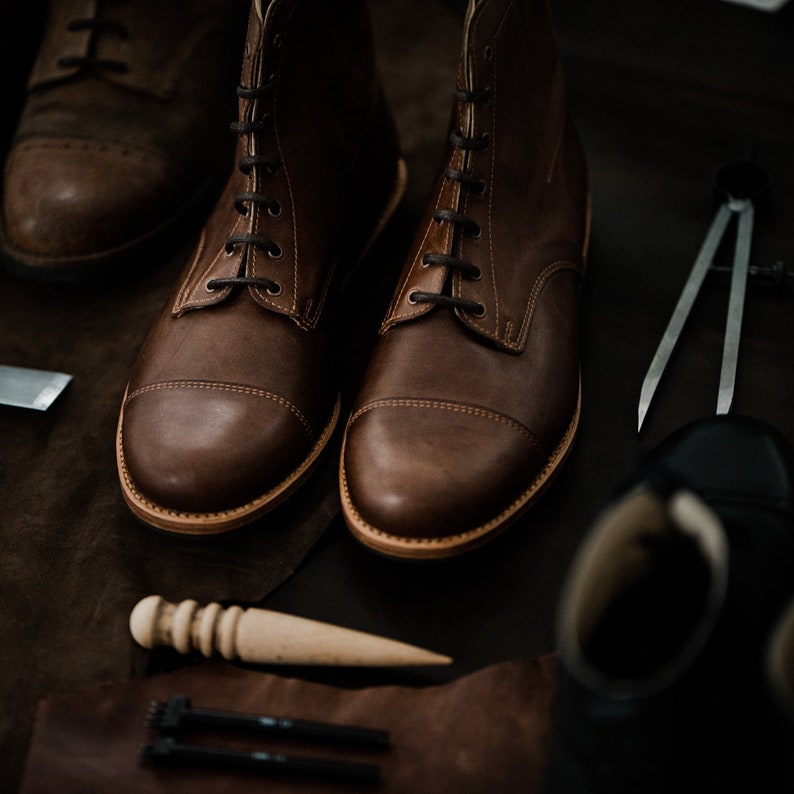Man Boots 100% Leather Handmade Casual Elegant Boots & Shoes