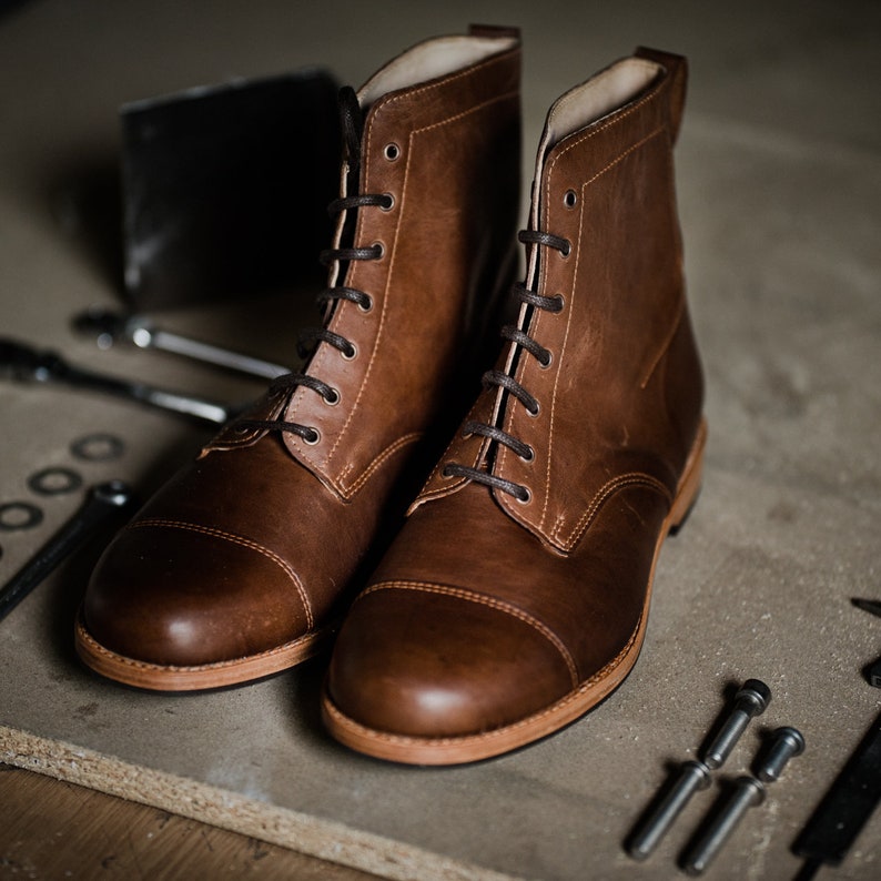 Man Boots 100% Leather Handmade Casual Elegant Boots & Shoes