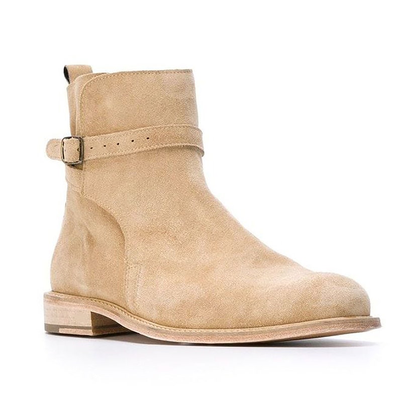 Leather Boots Men Men's Work Boots Ankle Boots