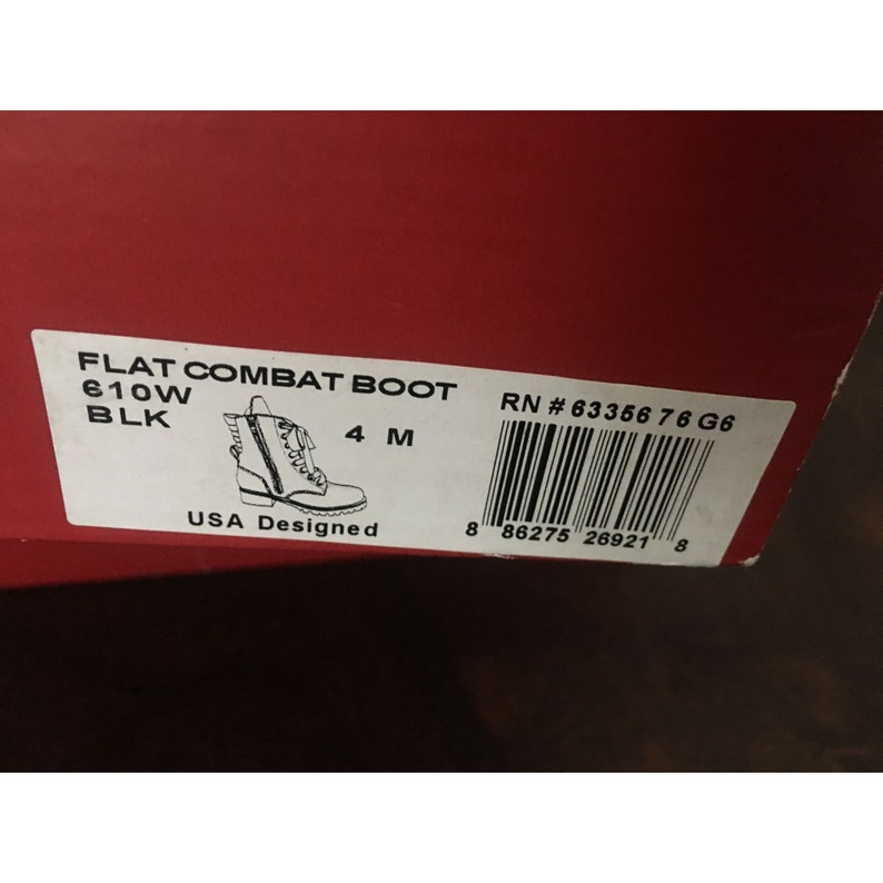 NIB Capezio Flat Black Combat Boots Size 4 or 6 Available 610W