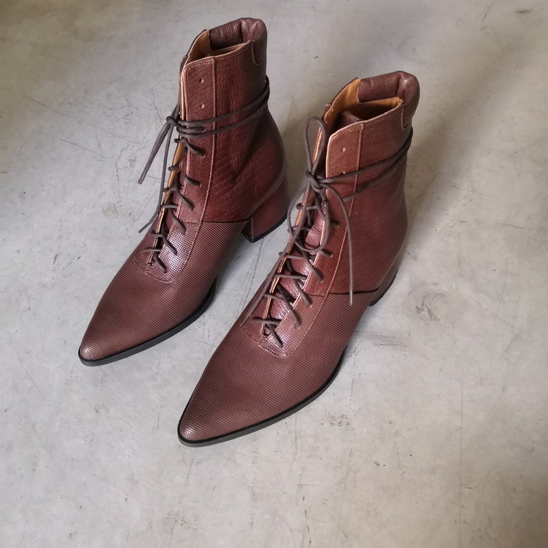 Brown Booties Women Stylish Handmade Brown Leather Ankle
