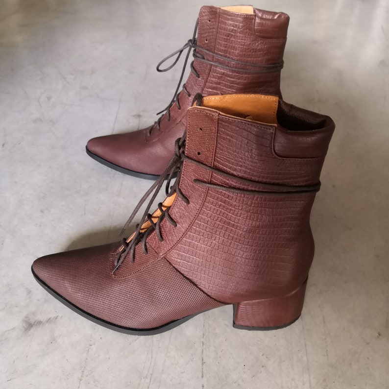 Brown Booties Women Stylish Handmade Brown Leather Ankle